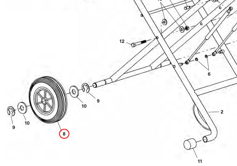 RIDGID 43846 – Folding Stand Wheel - 43846 - Ridgid Tools - Trade Counter Direct