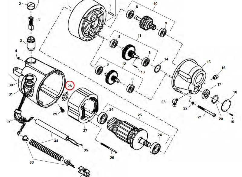 RIDGID 44580 – Motor Loading Spring - 44580 - Ridgid Tools - Trade Counter Direct