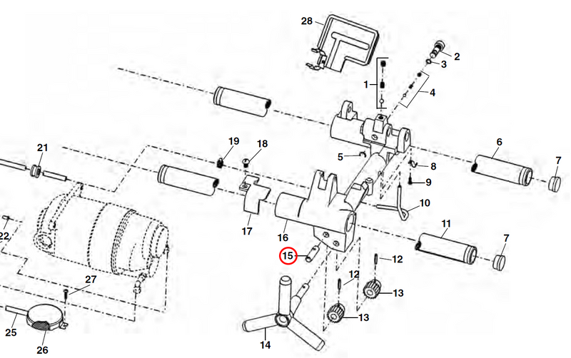 RIDGID 35187 – Carriage Pinnion Idler Shaft - 35187 - Ridgid Tools - Trade Counter Direct