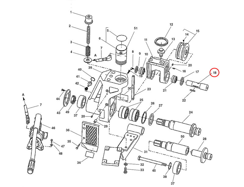 RIDGID Upper Roll Shaft for 918 Roll Groover