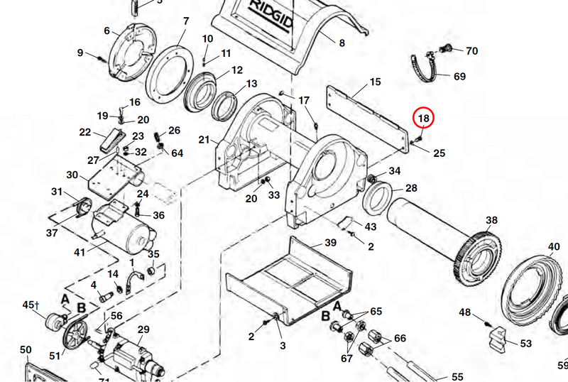 RIDGID 26997 – Side Plate Screw - 26997 - Ridgid Tools - Trade Counter Direct