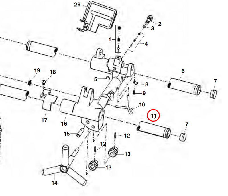 RIDGID 54117 – Front Carriage Rail - 54117 - Ridgid Tools - Trade Counter Direct