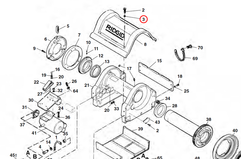 RIDGID 41592 – Upper Cowel Washer - 41592 - Ridgid Tools - Trade Counter Direct