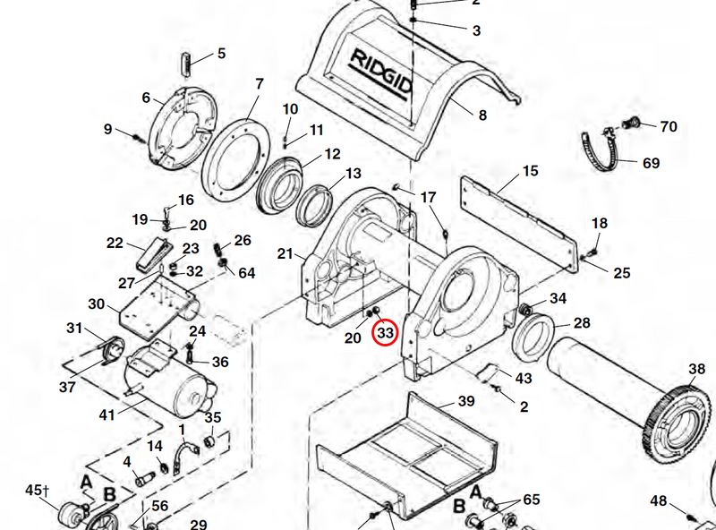 RIDGID 27517 – Locking Hex Nut - 27517 - Ridgid Tools - Trade Counter Direct