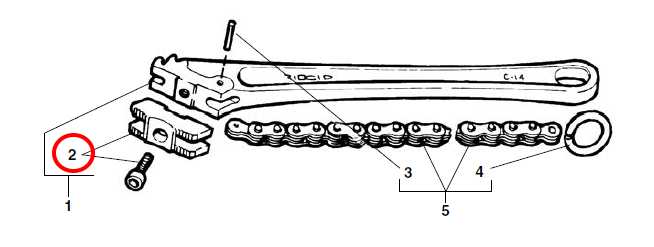 RIDGID 32600 – CHAIN WRENCH – D479X C-36 JAW W/SCREW - 32600 - Ridgid Tools - Trade Counter Direct