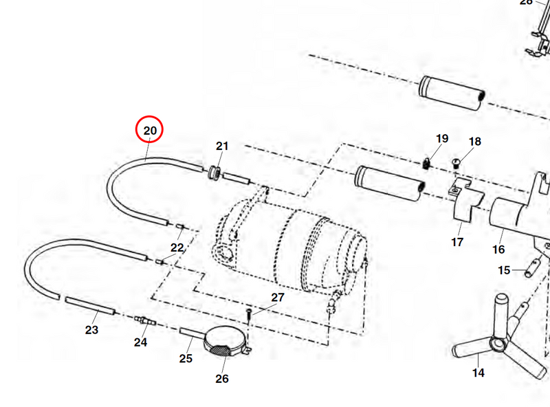 RIDGID 61282 – Carriage Oil Line - 61282 - Ridgid Tools - Trade Counter Direct