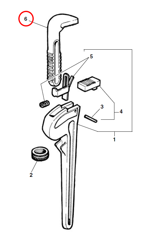 RIDGID 32520 – OFFSET WRENCH – D30 24 OFFSET HOOK JAW - 32520 - Ridgid Tools - Trade Counter Direct