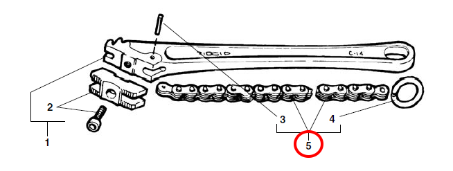 RIDGID 32545 – CHAIN WRENCH – E3273X C14 CHAIN ASSEMBLY - 32545 - Ridgid Tools - Trade Counter Direct