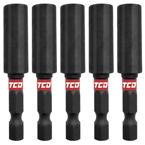 TCD Shock Resistant Magnetic Bit Holder 1/4in Hex 60mm - Pack of 5 - TCD0004 - TCD0004 - tcd - Trade Counter Direct