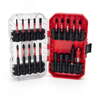 TCD Shock Resistant Socket and Bit Set - 21 Piece - S2 Steel - TCD0007 - TCD0007 - tcd - Trade Counter Direct