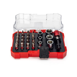TCD Screwdriver Bit and Socket Set With Socket Adaptor - 28 Piece - S2 Steel - TCD0006