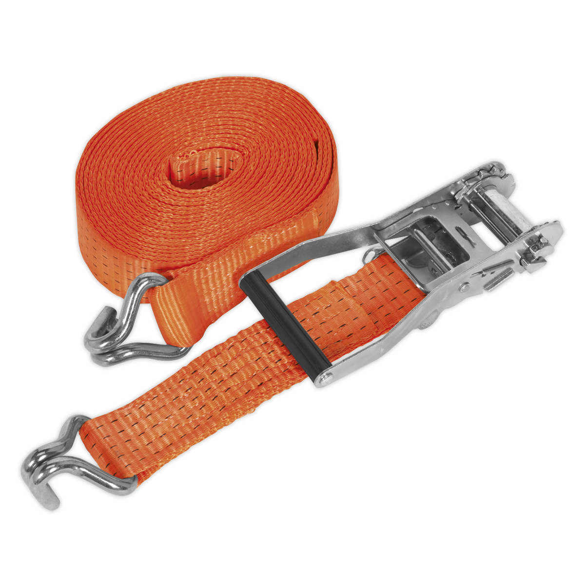 Sealey TD5006J Ratchet Tie Down 50mm x 6m Polyester Webbing 5000kg Breaking Strength