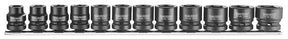 Teng 1/2" Stubby Impact Socket Clip Rail Set DIN 12 Pieces - 9207S12 - TENG9207S12 - Teng Tools - Trade Counter Direct