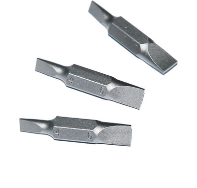 Teng 1/4" Double Ended Flat Bits 4mm x 6mm ×5 - FTF32406005 - TENGFTF32406005 - Teng Tools - Trade Counter Direct