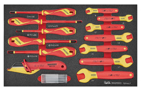 Teng Insulated Spanner & Screwdriver Set FOAM3 17 Pieces - TEFXV17 - TENGTEFXV17 - Teng Tools - Trade Counter Direct
