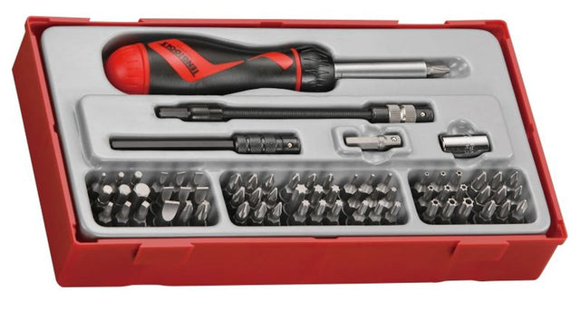 Teng MD74 74 Piece Ratcheting Bits Driver Set - TENGTTMD74 - Teng Tools - Trade Counter Direct