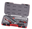 Teng MECCA PRO 1/4" Socket Set 6 pt 60 Pieces - T1460 - TENGT1460 - Teng Tools - Trade Counter Direct