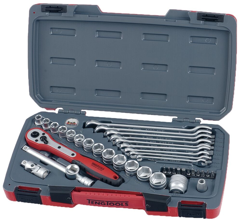 Teng MECCA PRO 3/8" Socket & Tool Set 39 Pieces - T3840 - TENGT3840 - Teng Tools - Trade Counter Direct