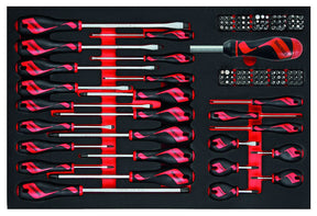 Teng Screwdriver Set Mixed FOAM4X4 122 Pieces - TTEMD122N - TENGTTEMD122N - Teng Tools - Trade Counter Direct