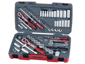 Teng TM111 111 Piece Drive Socket Set AF/Metric 1/4 3/8 1/2in Drive - TENGTM111 - Teng Tools - Trade Counter Direct