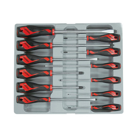 Teng Tools MD912N Flat,PH,PZ Screwdriver Set (12 Pieces) - TENGMD912N - Teng Tools - Trade Counter Direct