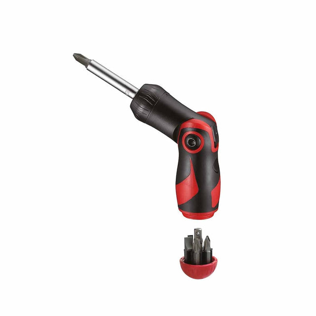 Teng Tools MDRT908 1/4" Ratcheting Angled Bits Driver Set (8 Pieces) - TENGMDRT908 - Teng Tools - Trade Counter Direct