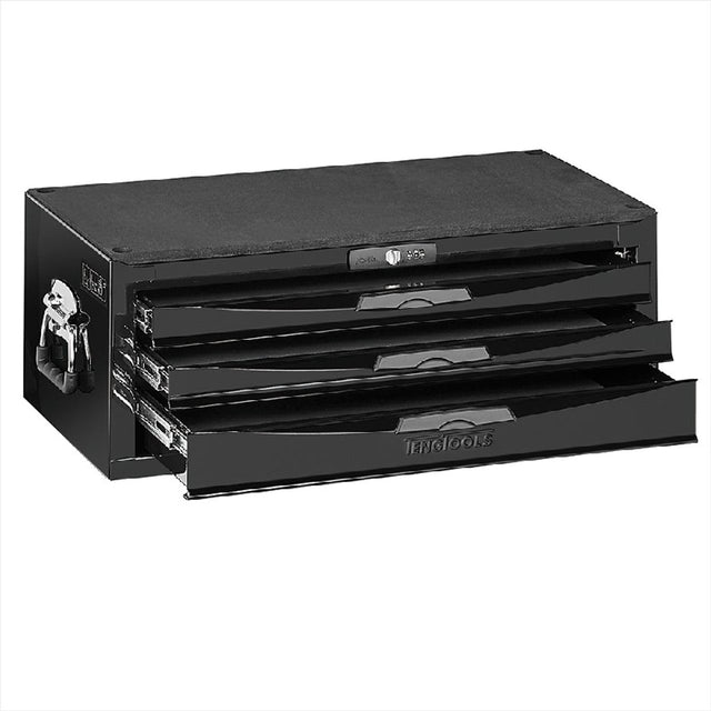 Teng Tools TC803NBK Black 3 Drawer Middle Tool Box With Ball Bearing Slides - TENGTC803NBK - Teng Tools - Trade Counter Direct