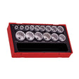 Teng Tools TT1215AF 1/2" Drive AF Socket Set 15pcs - TENGTT1215AF - Teng Tools - Trade Counter Direct