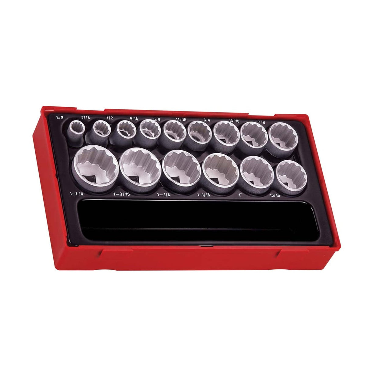 Teng Tools TT1215AF 1/2" Drive AF Socket Set 15pcs - TENGTT1215AF - Teng Tools - Trade Counter Direct