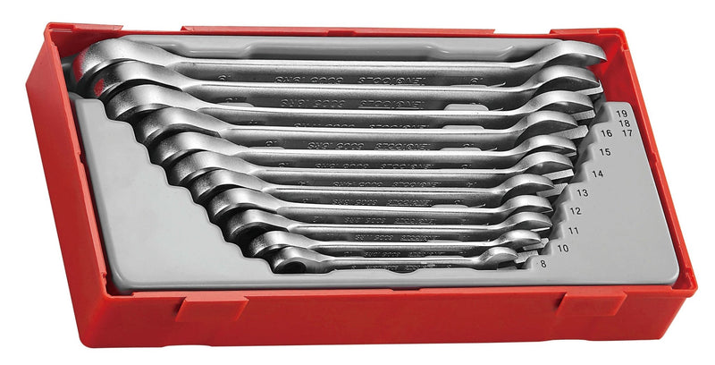 Teng Tools TT6511RS 11 Piece 12 Point 72 Teeth Straight Ratcheting Combination Spanner Set - TENGTT6511RS - Teng - Trade Counter Direct