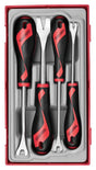 Teng Trim & panel fastener clip removal set TT1 4 pcs - TTSR04A - TENGTTSR04A - Teng Tools - Trade Counter Direct