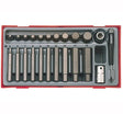 Teng TTHEX23 23 Piece Metric Hex Bit Socket Set - 23 Piece Set - TENTTHEX23 - Teng - Trade Counter Direct