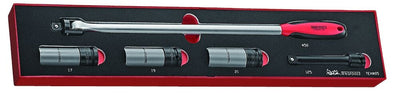 Teng Wheel Tool Set FOAMX4 5 Pieces - TEXW05 - TENGTEXW05 - Teng Tools - Trade Counter Direct