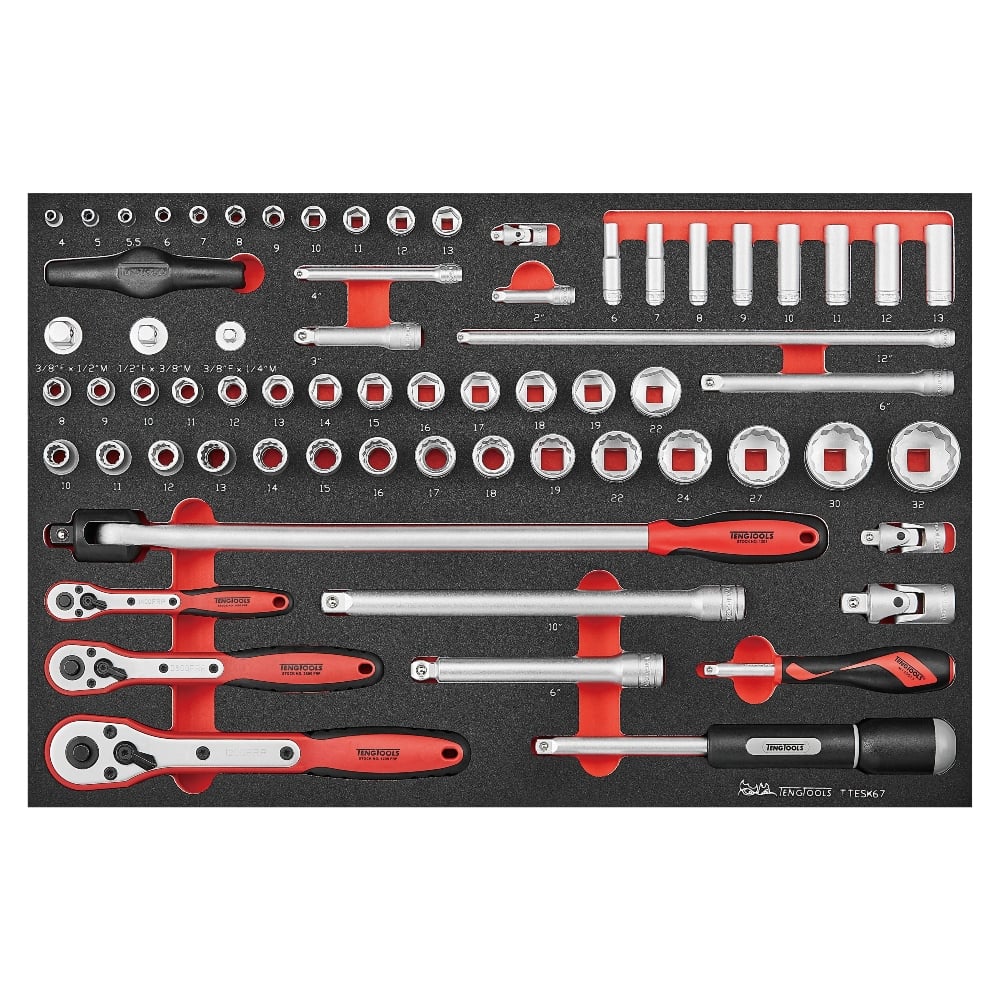 TengTools TCMME741 Ltd Edition 26" Foam Series Stack Tool Kit - 741 Piece - TCMME741 - Teng - Trade Counter Direct