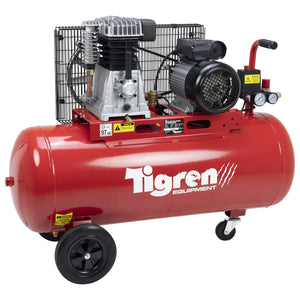 TIGREN 100ltr 3hp Belt-Driven Compressor - SIP-04396 - TIGREN - Trade Counter Direct