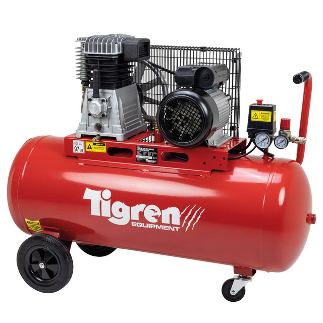 TIGREN 100ltr 3hp Belt-Driven Compressor - SIP-04396 - TIGREN - Trade Counter Direct