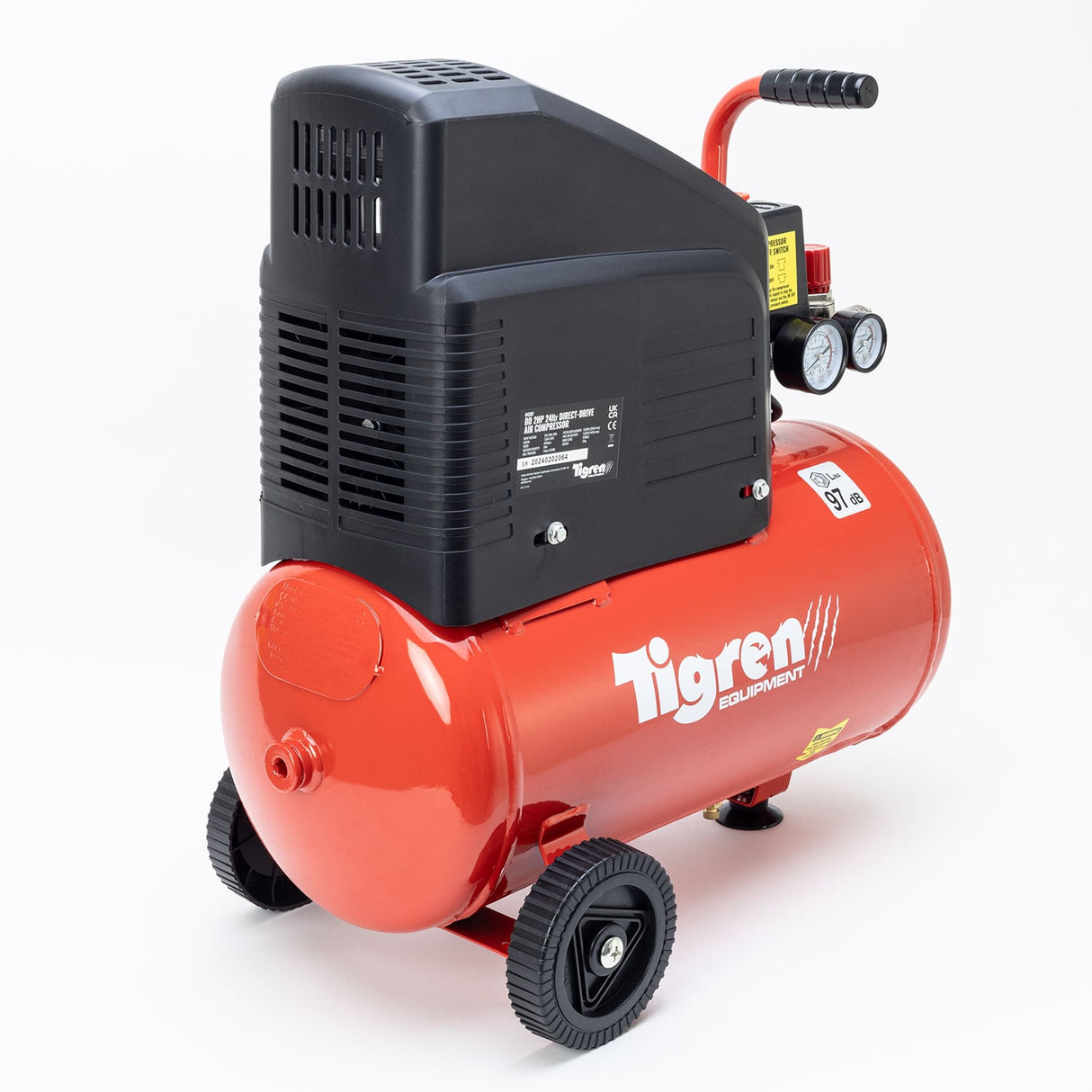 TIGREN DD 2hp 24ltr Direct Drive Compressor with 7pc Air Kit - SIP-04397 - SIP Tools UK - Trade Counter Direct