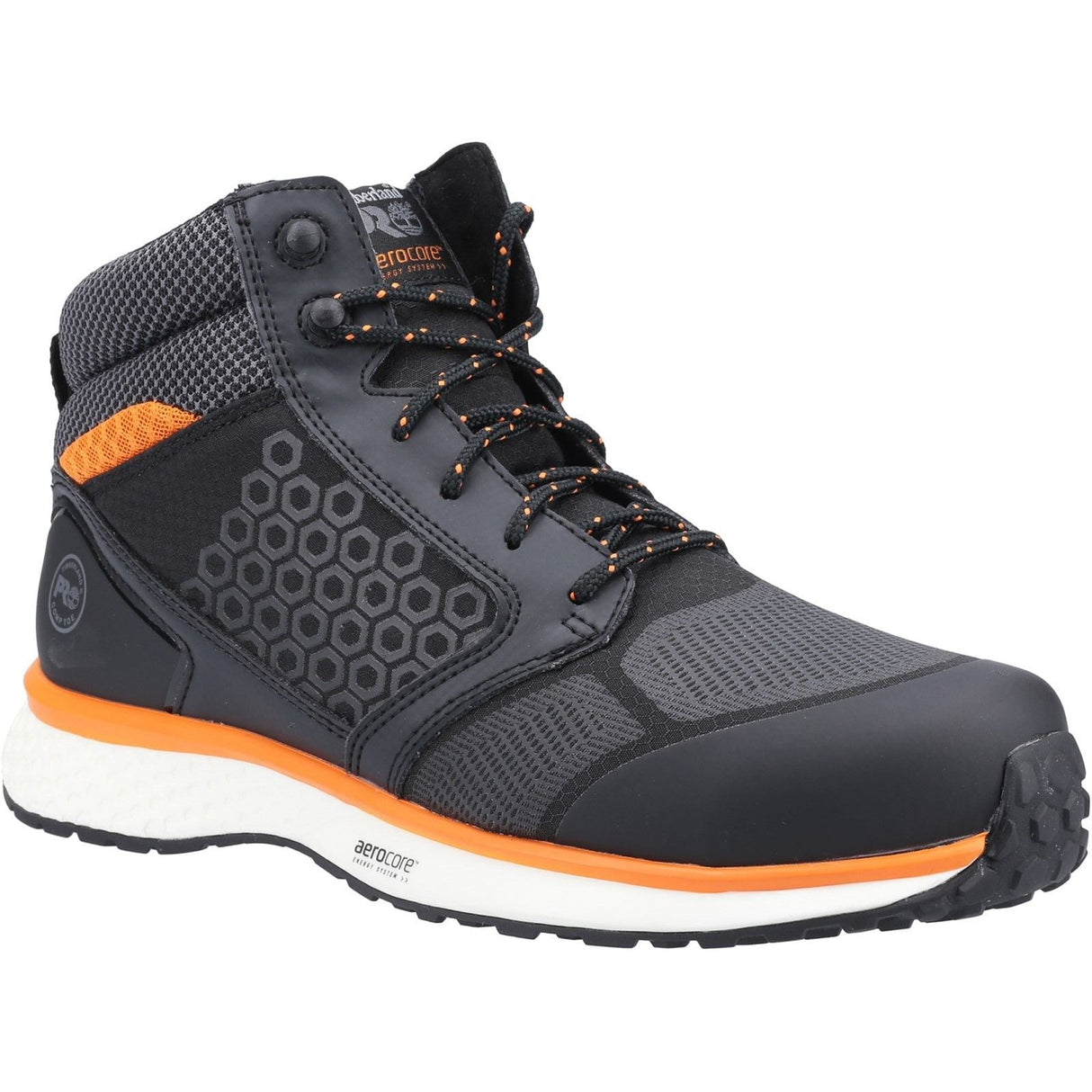 Timberland Pro Reaxion Mid Composite Safety Boot - Black/Orange (A263P 001 - 060) - 32728-55901-04 - Timberland Pro - Trade Counter Direct
