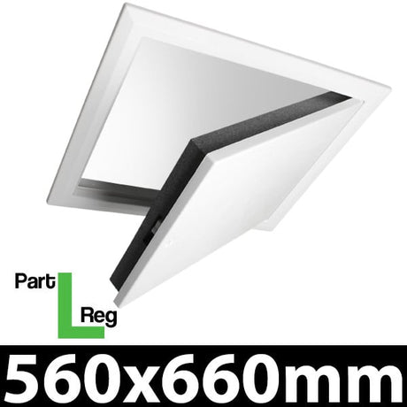 Timloc 1169 - 35 Loft Hatch 560x660 Attic Hatch - Drop Down Part L - Extra Insulation - 1169 - 35 - 1169-35 - Timloc Building Products - Trade Counter Direct