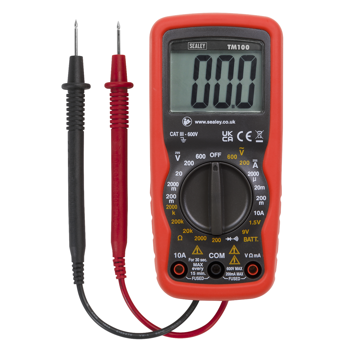 Sealey TM100 Professional Digital Multimeter - 6-Function
