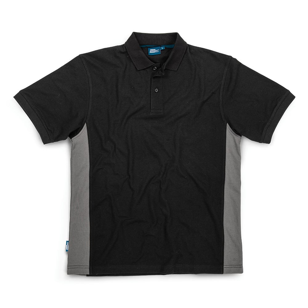 Tough Grit 2 - Tone Polo Black / Charcoal - L - 181286 - TS181286 - Tough Grit - Trade Counter Direct