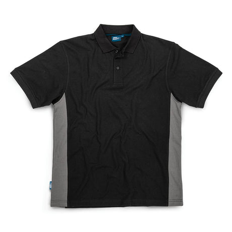 Tough Grit 2 - Tone Polo Black / Charcoal - L - 181286 - TS181286 - Tough Grit - Trade Counter Direct