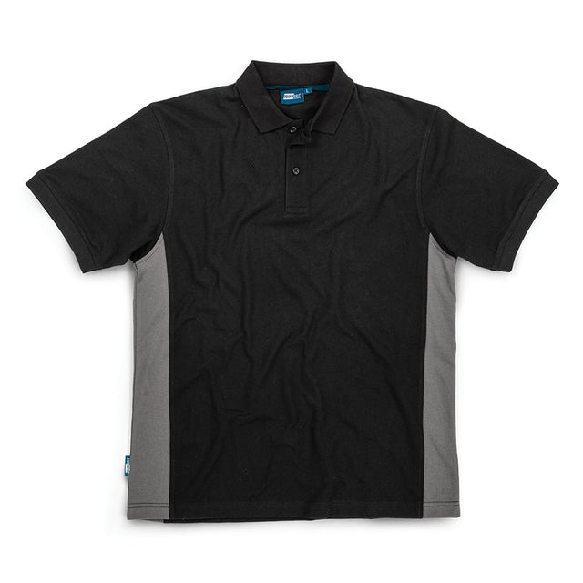 Tough Grit 2 - Tone Polo Black / Charcoal - L - 181286 - TS181286 - Tough Grit - Trade Counter Direct