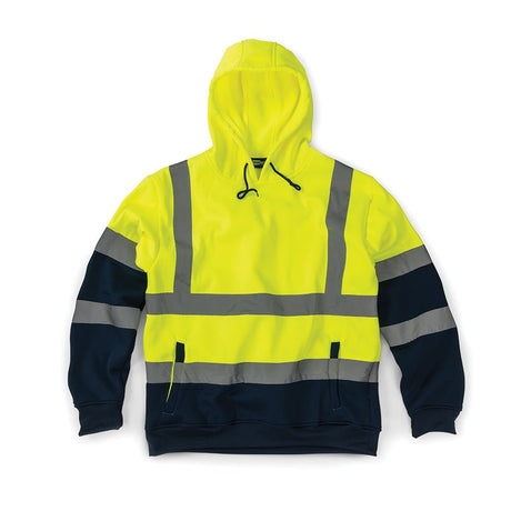 Tough Grit Hi - Vis 2 - Tone Hoodie Yellow/Navy - L - 319231 - TS319231 - Tough Grit - Trade Counter Direct