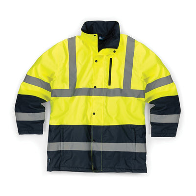 Tough Grit Hi - Vis 2 - Tone Waterproof Jacket Yellow/Navy - XL - 737139 - TS737139 - Tough Grit - Trade Counter Direct