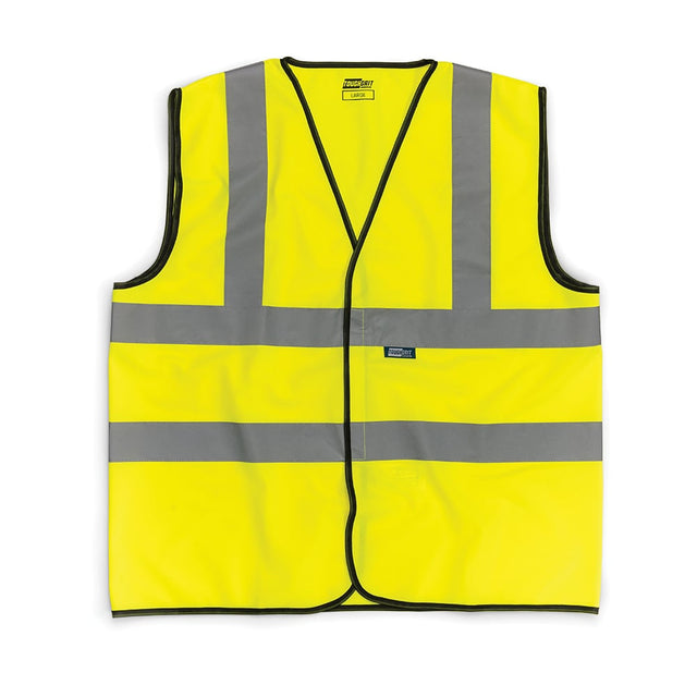 Tough Grit Hi - Vis Vest Yellow - L - 275753 - TS275753 - Tough Grit - Trade Counter Direct