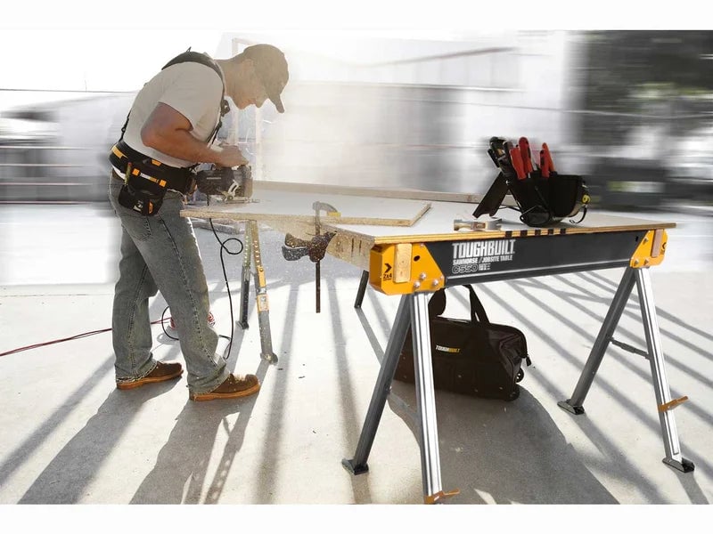 Toughbuilt Saw Horse Twin Pack - Heavy - Duty Jobsite Table - TB - C550 - 2 - TB-C550-2 - Toughbuilt - Trade Counter Direct