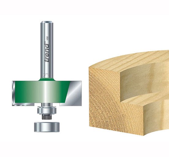 Trend C040 x 1/4 TCT Bearing Guided Rebater 35.0mm - C040x1/4TC Routerbit Rebate - TREC04014TC - Trend - Trade Counter Direct