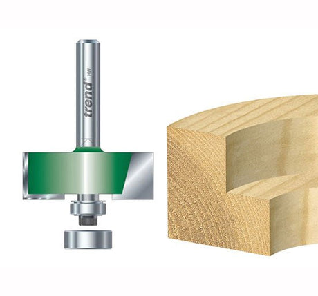 Trend C040 x 1/4 TCT Bearing Guided Rebater 35.0mm - C040x1/4TC Routerbit Rebate - TREC04014TC - Trend - Trade Counter Direct