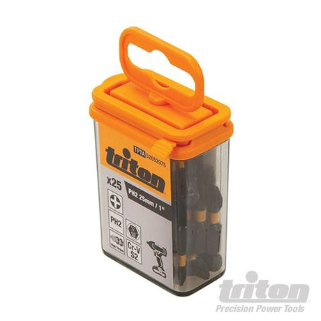 Triton Phillips Screwdriver Impact Bit 25pk PH2 25mm - 652975 - 652975 - Triton - Trade Counter Direct